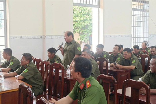 Tân Hội gặp mặt, giao nhiệm vụ cho lực lượng Tổ bảo vệ an ninh trật tự ở cơ sở