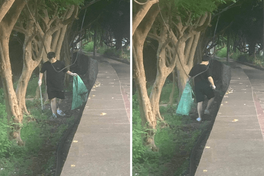 Dân mạng 'truy lùng' chàng trai trẻ âm thầm dọn rác ở Vũng Tàu, TP.HCM