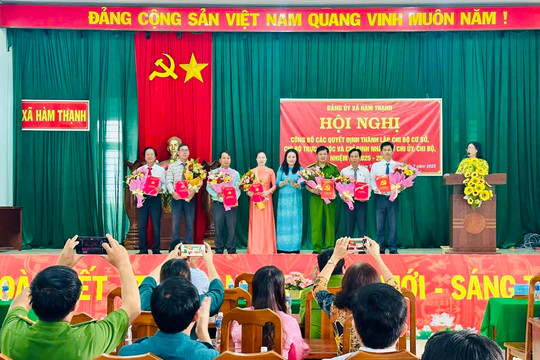 Đảng ủy xã Hàm Thạnh thành lập 24 chi bộ cơ sở, chi bộ trực thuộc