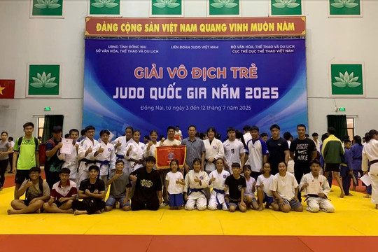 Lâm Đồng xếp hạng 3 toàn đoàn lứa tuổi trẻ Giải Vô địch trẻ Judo Quốc gia 2025