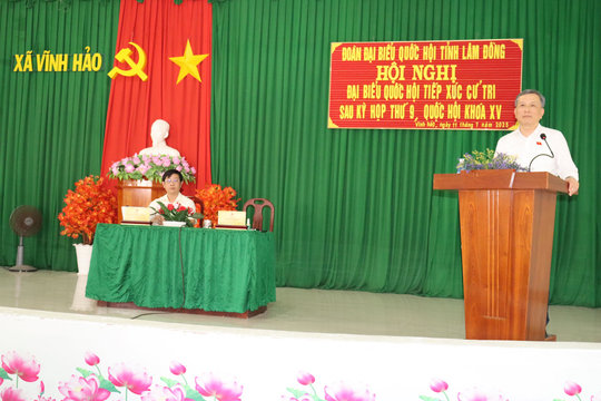 Cử tri xã Vĩnh Hảo kiến nghị nhiều vấn đề về môi trường