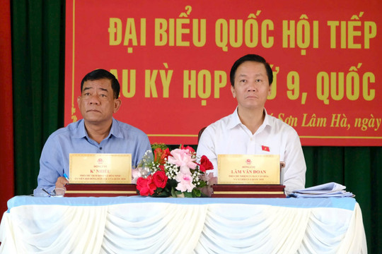 Cử tri xã Phú Sơn Lâm Hà kiến nghị nhiều vấn đề nước sinh hoạt, kênh mương phục vụ sản xuất