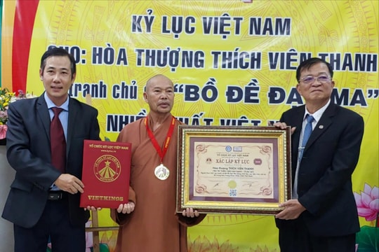 Đề nghị xác lập Kỷ lục châu Á cho người thực hiện bộ sưu tập 1.129 bức tranh vẽ Bồ Đề Đạt Ma