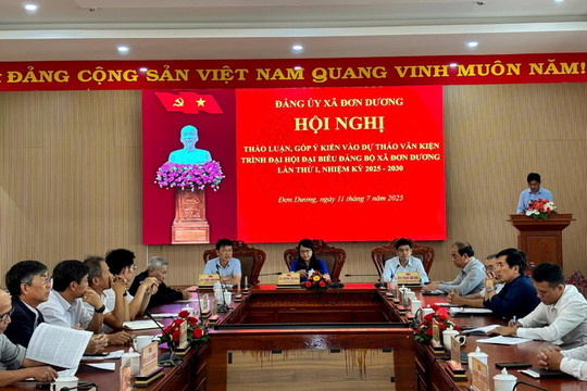 Đơn Dương: Thảo luận và góp ý kiến vào Dự thảo văn kiện trình Đại hội đại biểu Đảng bộ xã lần thứ I