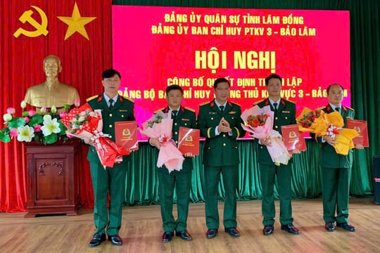 Thành lập Đảng bộ Ban Chỉ huy Phòng thủ khu vực 3 - Bảo Lâm