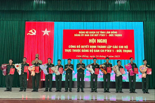 Thành lập Đảng bộ Ban Chỉ huy Phòng thủ khu vực 1 - Đức Trọng