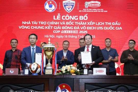 Acecook Việt Nam tiếp tục đồng hành cùng VCK Giải Bóng đá Vô địch U15 Quốc gia
