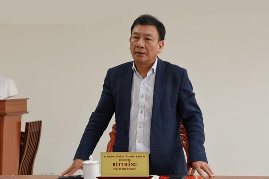 Phó Bí thư Tỉnh ủy Bùi Thắng làm việc với Ban Nội chính Tỉnh ủy Lâm Đồng