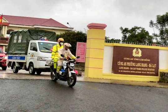 Công an phường Lang Biang – Đà Lạt ra quân bảo đảm an ninh, trật tự 