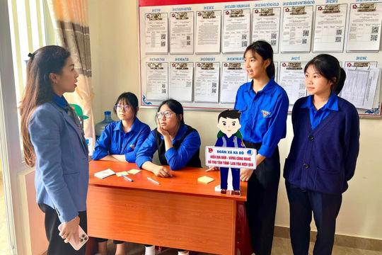 Phó Bí thư Thường trực Tỉnh đoàn Lâm Đồng: Thăm, động viên các đội hình thanh niên tình nguyện hỗ trợ hành chính công cấp xã