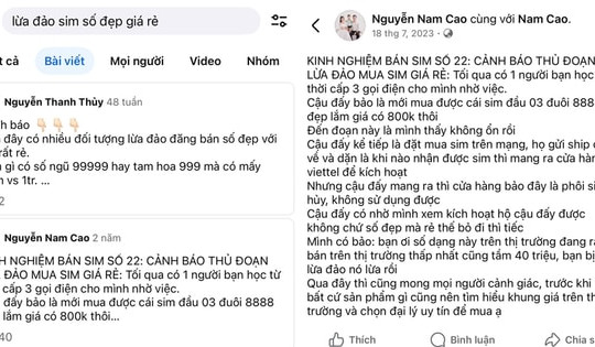 Mua bán sim điện thoại số đẹp giá rẻ trên mạng:Cẩn trọng để tránh bị lừa