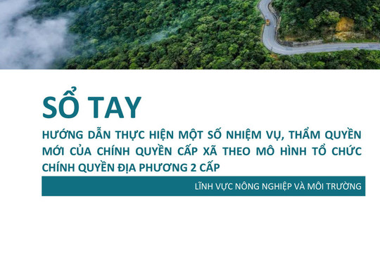 TOÀN VĂN: Sổ tay hướng dẫn thực hiện nhiệm vụ mới của cấp xã - lĩnh vực NÔNG NGHIỆP và MÔI TRƯỜNG