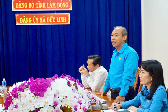 Liên đoàn Lao động Lâm Đồng làm việc với các công đoàn cơ sở