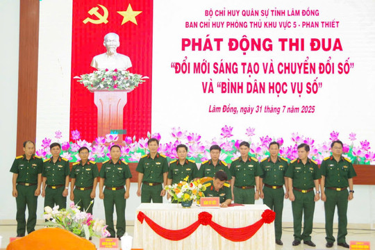Ban Chỉ huy PTKV 5 - Phan Thiết: Đối thoại dân chủ, phát động thi đua đổi mới sáng tạo