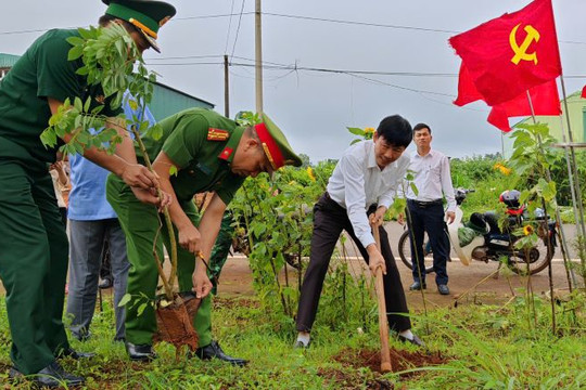 Xã Quảng Trực trồng hơn 5.000 cây xanh dọc tuyến biên giới