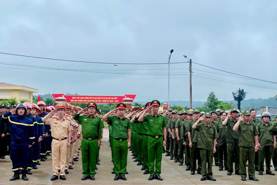 Công an phường Bắc Gia Nghĩa ra quân cao điểm tấn công, trấn áp các loại tội phạm