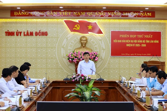 Tiểu ban Văn kiện Đại hội Đảng bộ tỉnh Lâm Đồng họp phiên thứ nhất