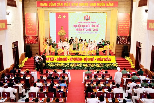 Khai mạc Đại hội đại biểu Đảng bộ Công an tỉnh Lâm Đồng lần thứ I, nhiệm kỳ 2025 - 2030