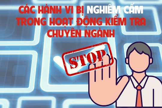 Infographics: Các hành vi bị nghiêm cấm trong hoạt động kiểm tra chuyên ngành