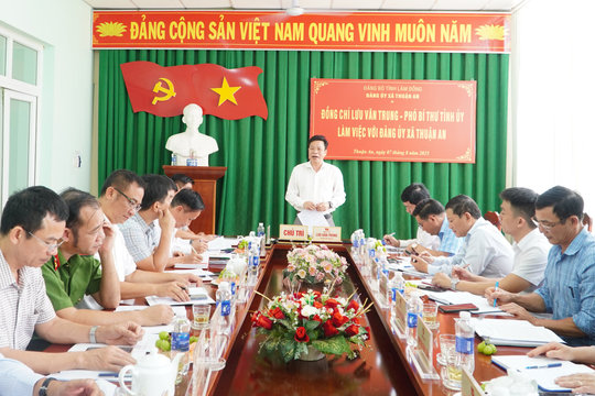 Xã Thuận An cần khẩn trương kiện toàn tổ chức bộ máy, cán bộ