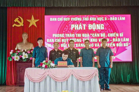 Ban Chỉ huy Phòng thủ Khu vực 3 thi đua chuyển đổi số