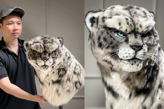 Chàng trai TP.HCM gây sốt với mô hình báo tuyết thủ công 'đẹp như sản phẩm AI'