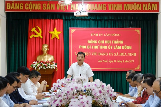 Phó Bí thư Tỉnh ủy Lâm Đồng Bùi Thắng kiểm tra hoạt động bộ máy chính quyền tại Hòa Bắc và Hòa Ninh