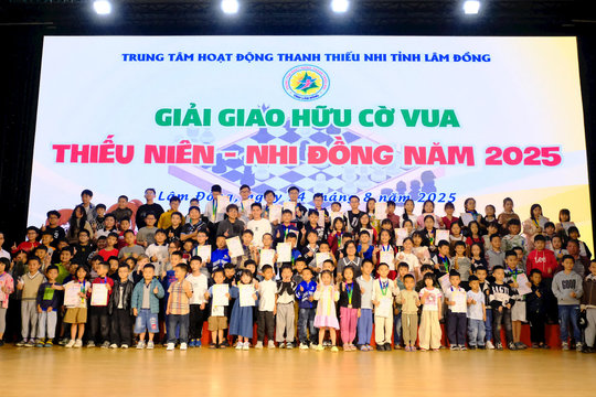 Sôi nổi Giải giao hữu Cờ vua Thiếu niên - Nhi đồng năm 2025