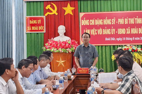 Phó Bí thư Tỉnh ủy Lâm Đồng Đặng Hồng Sỹ kiểm tra thực tế tại cơ sở