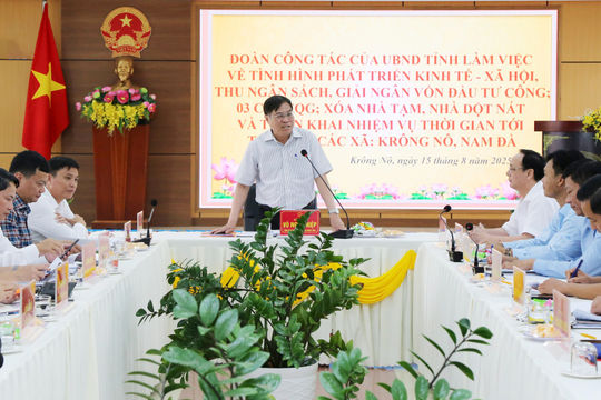 Phó Chủ tịch UBND tỉnh Lâm Đồng Võ Ngọc Hiệp làm việc với xã Krông Nô và xã Nam Đà