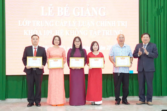 54 học viên tốt nghiệp lớp Trung cấp lý luận chính trị hệ không tập trung