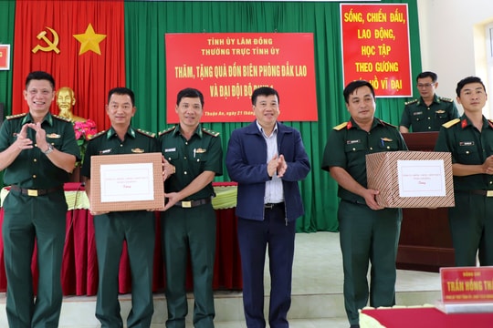 Bí thư Tỉnh ủy Lâm Đồng làm việc tại Đồn Biên phòng Đắk Lao và Đại đội Bộ binh 1