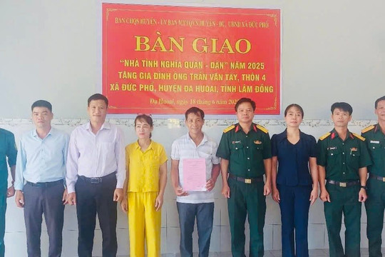 Xã Đạ Tẻh 3 khởi công xây Nhà tình nghĩa cho gia đình quân nhân