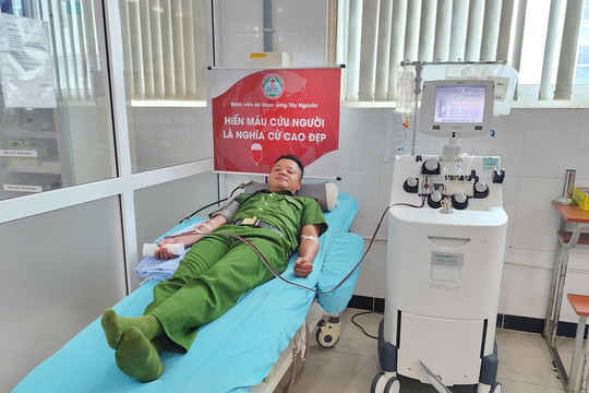 Đại úy công an vượt hơn 70km hiến tiểu cầu cứu bệnh nhân