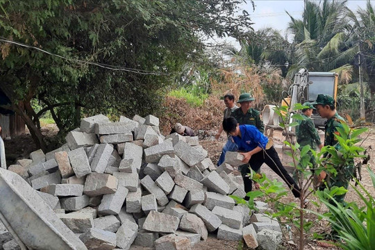 Bộ đội Biên phòng chung tay xây tổ ấm cho dân cư biên giới