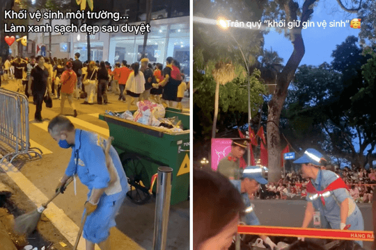 Dân mạng xúc động chia sẻ loạt hình ảnh đẹp về 'khối vệ sinh môi trường' dịp A80