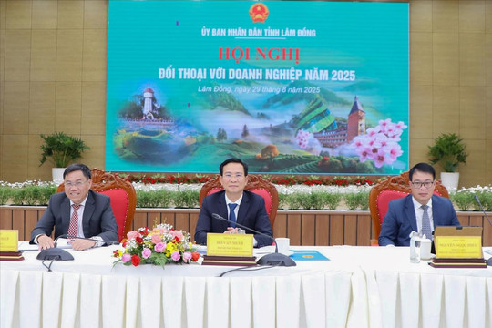 Gần 400 doanh nghiệp dự Hội nghị đối thoại tại Lâm Đồng năm 2025