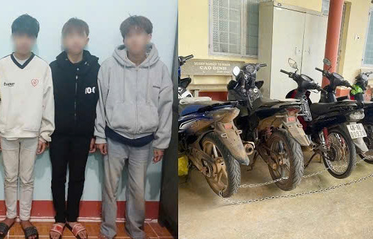Triệt phá nhóm đối tượng thực hiện 7 vụ trộm cắp xe máy