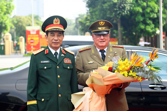Đại tướng Phan Văn Giang chủ trì Lễ đón Bộ trưởng Bộ các Lực lượng vũ trang cách mạng Cuba