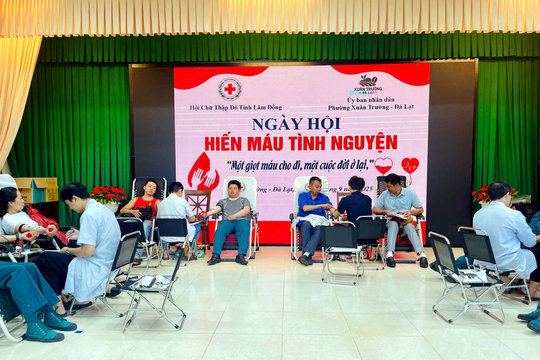 Phường Xuân Trường - Đà Lạt vận động 162 đơn vị máu