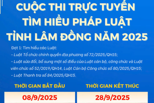 Sở Tư pháp Lâm Đồng phát động thi trực tuyến tìm hiểu pháp luật
