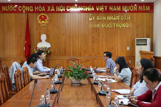 Đoàn công tác của Bộ và Sở Nội vụ Lâm Đồng nắm bắt tình hình triển khai chính quyền địa phương 2 cấp tại Đức Trọng