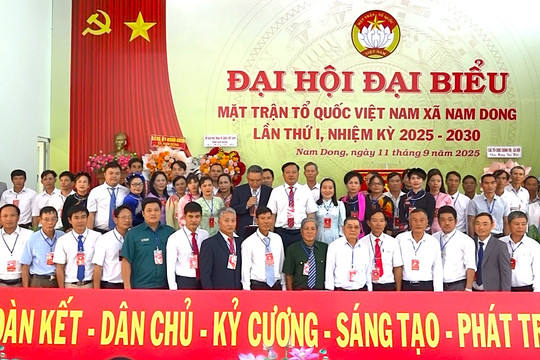 Nam Dong tổ chức Đại hội đại biểu MTTQ lần thứ I, nhiệm kỳ 2025 – 2030