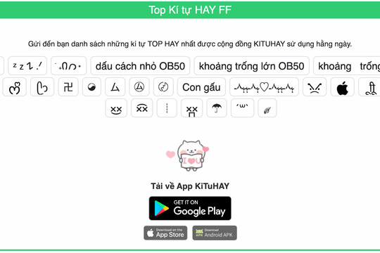 Hướng dẫn tạo tên kí tự đặc biệt đẹp bằng app KiTuHAY