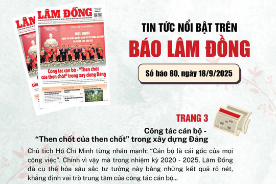 Mời độc giả đón đọc báo in Lâm Đồng hôm nay (18/9)