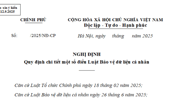 Đã có dự thảo Nghị định quy định chi tiết Luật Bảo vệ dữ liệu cá nhân