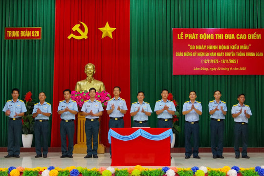 Trung đoàn 920 phát động đợt thi đua cao điểm “50 ngày hành động kiểu mẫu”