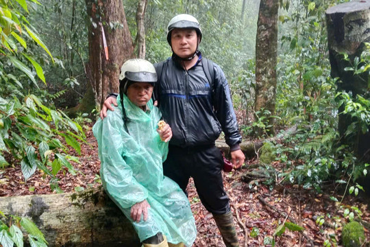 Tìm thấy cụ ông sau 6 ngày đi lạc trong rừng phòng hộ Lâm Hà
