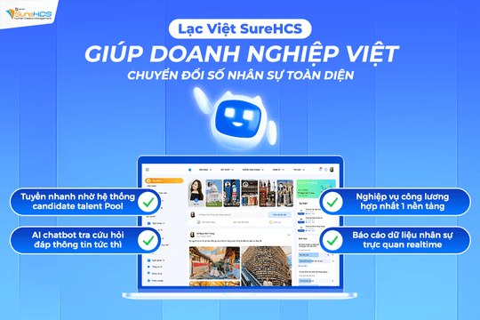 Lạc Việt SureHCS giúp doanh nghiệp Việt chuyển đổi số nhân sự toàn diện