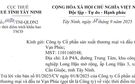 Công văn 1484: Hướng dẫn mới về trích khấu hao tài sản cố định sau sáp nhập đơn vị hành chính